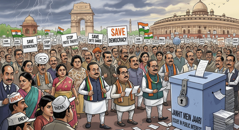 वोट चोरी: इंडिया गठबंधन का दिल्ली में महाप्रदर्शन | लोकसभा चुनाव पर लगे गंभीर आरोप