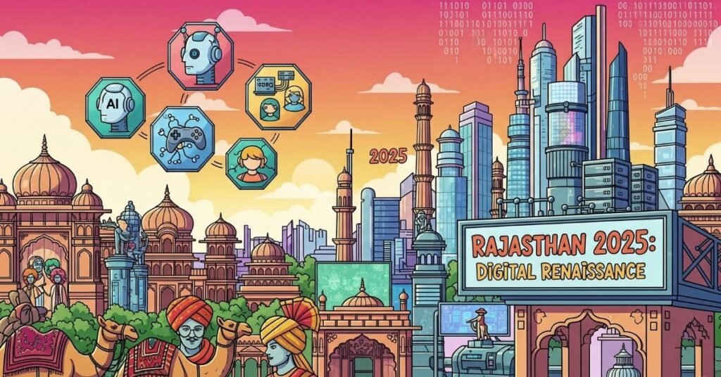 Rajasthan new IT policy 2025, राजस्थान नई नीति 2025, Digital Rajasthan Scheme, Rajasthan AI Policy 2025, एआई नीति राजस्थान, Rajasthan Gaming Policy, गेमिंग नीति राजस्थान, E-sports policy Rajasthan, Rajasthan Data Center Policy, डेटा सेंटर नीति राजस्थान, Data center subsidy in Rajasthan, AI jobs in Rajasthan, Gaming jobs in Jaipur, Data center jobs Rajasthan, IT jobs in Rajasthan government, Tech jobs in Rajasthan 2025, Invest in Rajasthan, भजनलाल सरकार की नई योजना, राजस्थान का डिजिटल क्षितिज, What is Rajasthan AVGC-XR policy 2025, राजस्थान में आईटी नौकरियां 2025, AI for governance Rajasthan, Investment opportunities in Rajasthan IT sector, राजस्थान एआई नीति 2025 के मुख्य बिंदु, युवाओं के लिए नई योजना राजस्थान