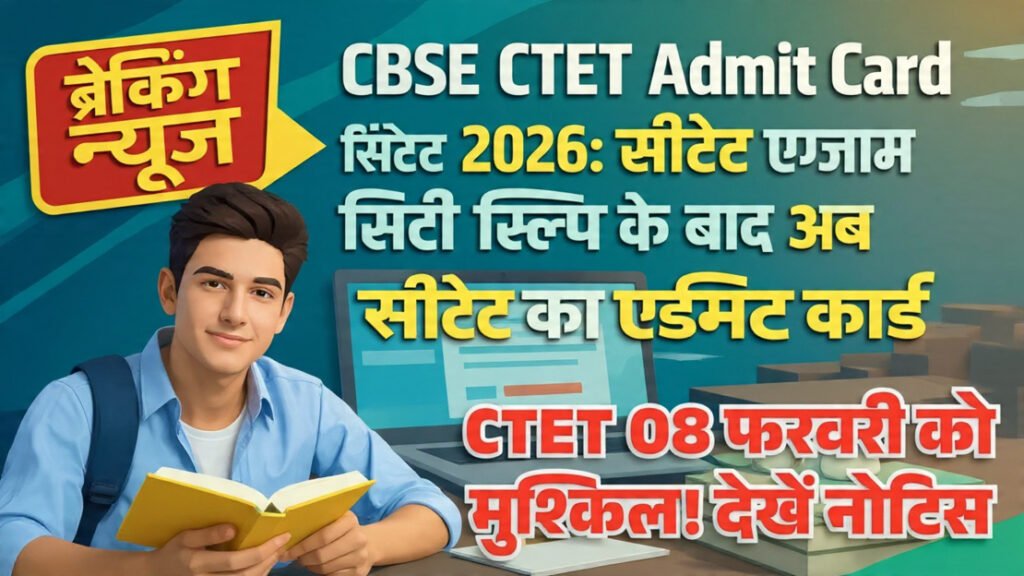 CBSE CTET Exam 2026 Admit Card Release