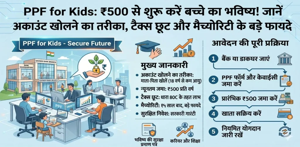 PPF for Kids: ₹500 से शुरू करें बच्चे का भविष्य! जानें अकाउंट खोलने का तरीका, टैक्स छूट और मैच्योरिटी के बड़े फायदे